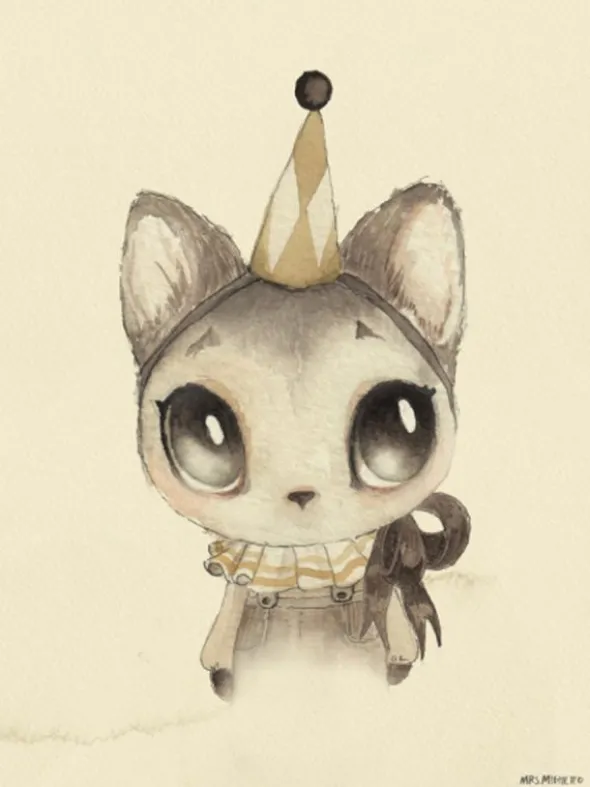 Mrs Mighetto - Dear Meow juliste 30x40