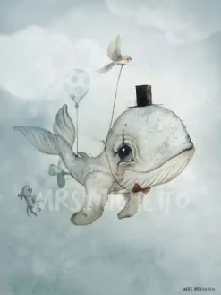 Mrs Mighetto DEAR WHALIE 50x70