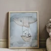 Mrs Mighetto FLYING WHALE 40x50
