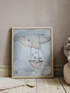 Mrs Mighetto FLYING WHALE 40x50