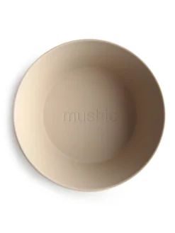 Mushie pyöreä kulho 2-pack, vanilla