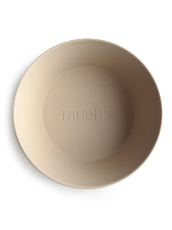 Mushie pyöreä kulho 2-pack, vanilla