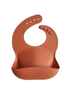 Mushie silikoninen ruokalappu (clay)