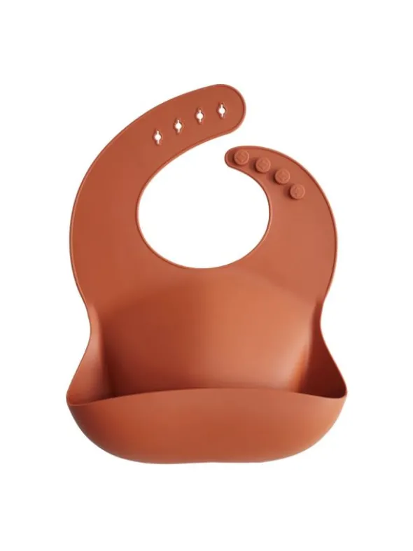 Mushie silikoninen ruokalappu (clay)