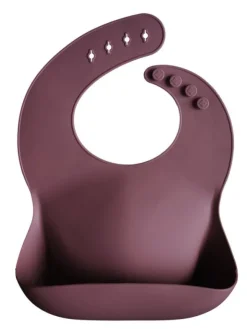 Mushie silikoninen ruokalappu (dusty rose)