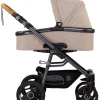 Naturkind Lux Evo yhdistelmävaunut Solight Ecco renkailla, Sand
