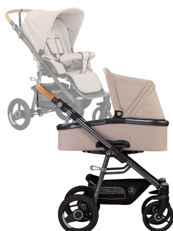 Naturkind Lux Evo yhdistelmävaunut Solight Ecco renkailla, Sand
