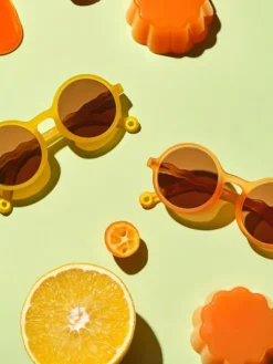 Olivio&Co Lasten Aurinkolasit Kids 3-5v, Round Citrus Yellow