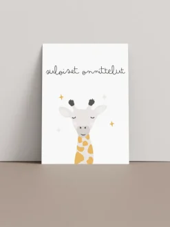 Onnittelukortti kirahvi - suloiset onnittelut