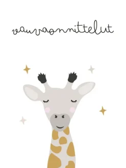 Onnittelukortti kirahvi - vauvaonnittelut