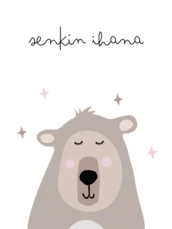 Onnittelukortti nalle - senkin ihana