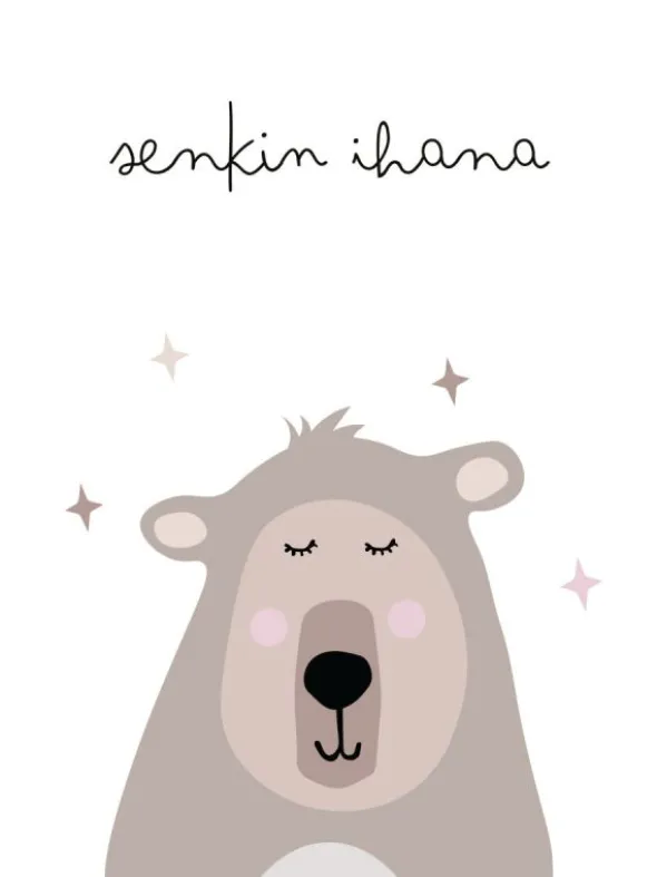 Onnittelukortti nalle - senkin ihana