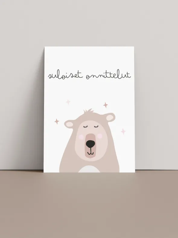 Onnittelukortti nalle - suloiset onnittelut