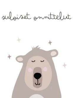 Onnittelukortti nalle - suloiset onnittelut