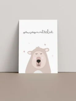 Onnittelukortti nalle - vauvaonnittelut