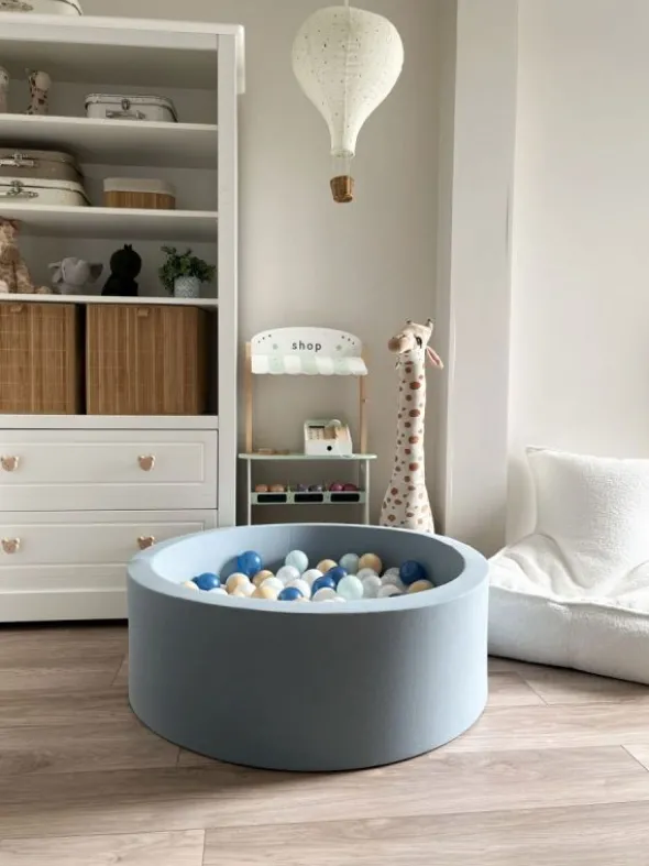 Pehmeä pallomeri + pallot (valitse värit), dusty blue