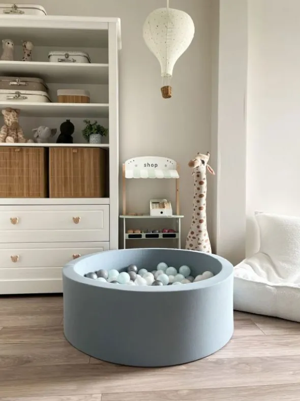 Pehmeä pallomeri + pallot (valitse värit), dusty blue