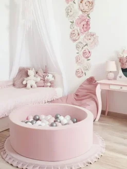 Pehmeä pallomeri + pallot (valitse värit), powder rose
