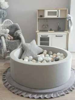 Pehmeä pallomeri + pallot (valitse värit), light grey