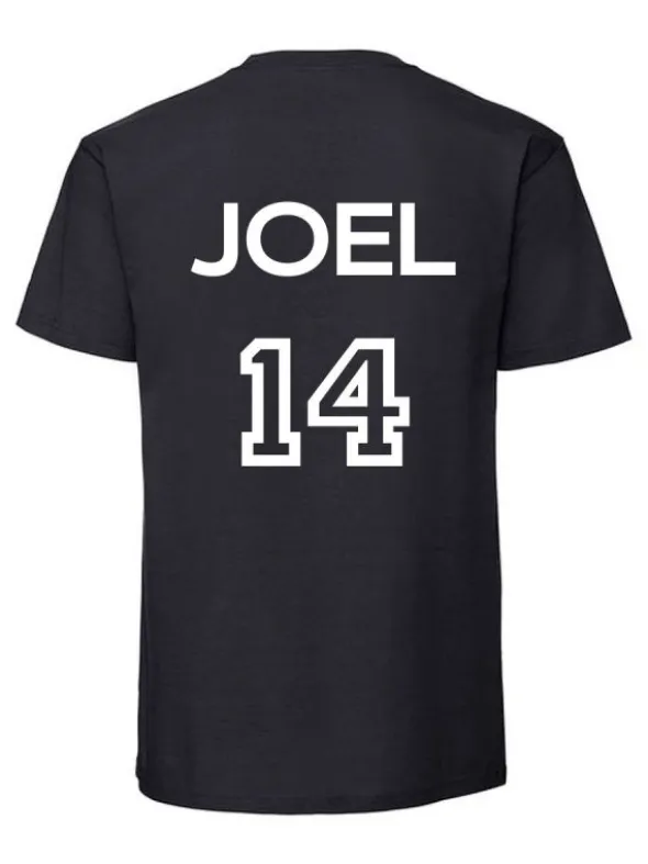 Pelipaita vanhemmalle omalla tekstillä, S-5XL musta