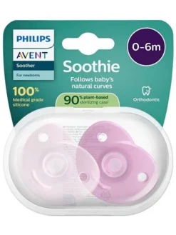 Philips Avent - tutti Curved Soothie 0–6kk, Pink