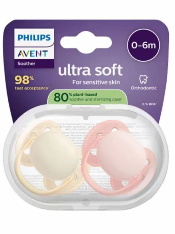 Philips Avent - tutti Ultra Soft 0-6kk, rosa/vanilja