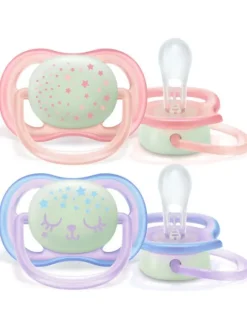 Pimeässä hohtava Night Ultra Air yötutti 0-6kk (tyttö) 2kpl | PHILIPS AVENT