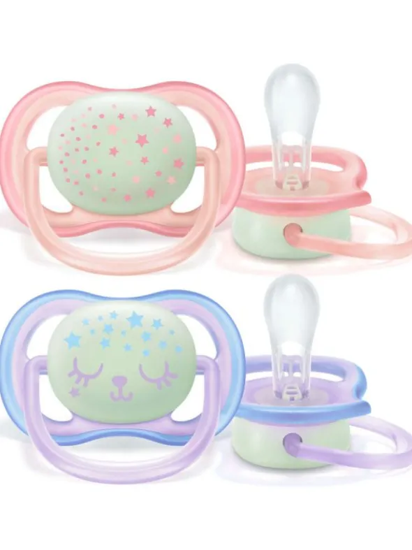 Pimeässä hohtava Night Ultra Air yötutti 0-6kk (tyttö) 2kpl | PHILIPS AVENT