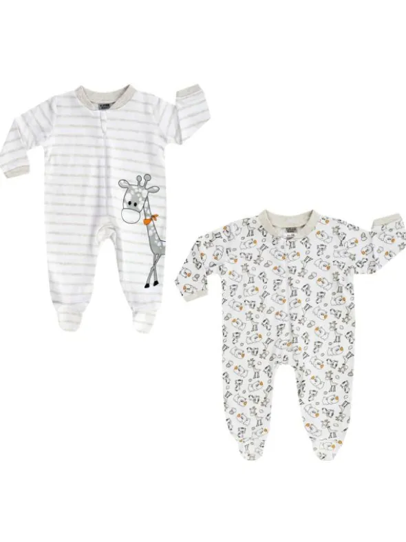 Pitkähihainen vauvan haalari 2-PACK, harmaa | BOLEY