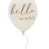 Puinen teksti-ilmapallo, Hello world