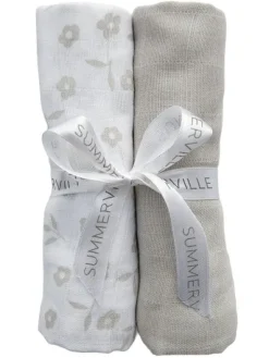 Puuvilla harsosetti 2-pack grey GOTS