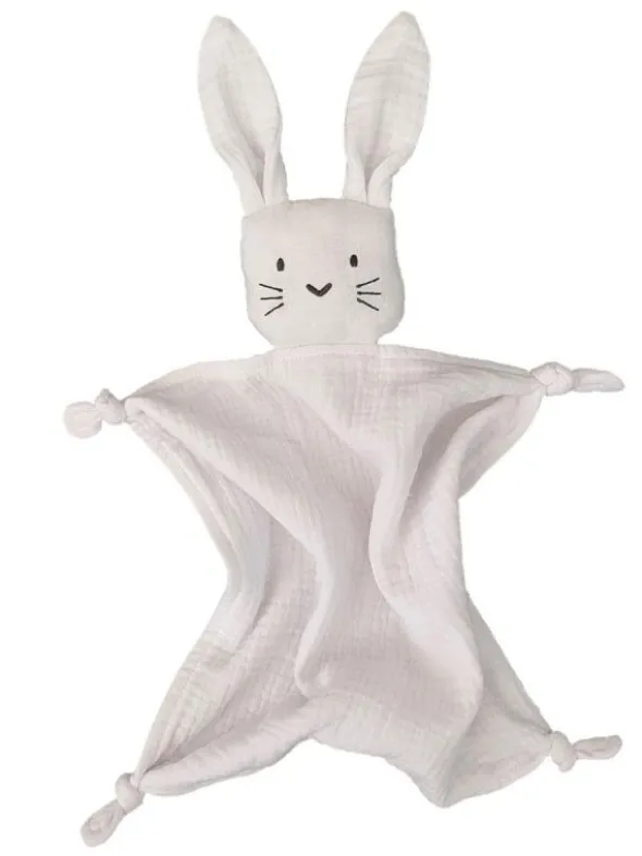 Puuvillainen Cuddly unipupu, valkoinen