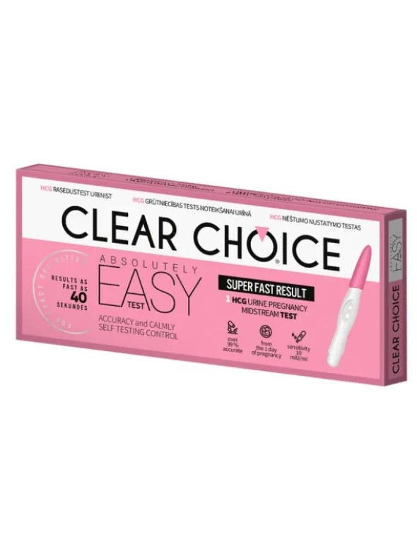 Raskaustesti CLEAR CHOICE 6 päivää ennen - puikko