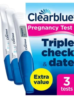 Raskaustestit Clearblue Triple-Check & Date