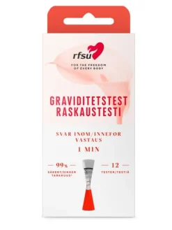 RFSU Helppo & Nopea -raskaustestiliuska 12 kpl
