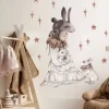 Seinätarra Setti 150x100cm, Bunny Girl