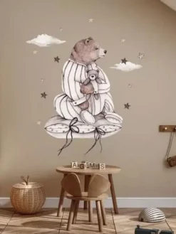 Seinätarra Setti 100x100cm, Dreamers Bear