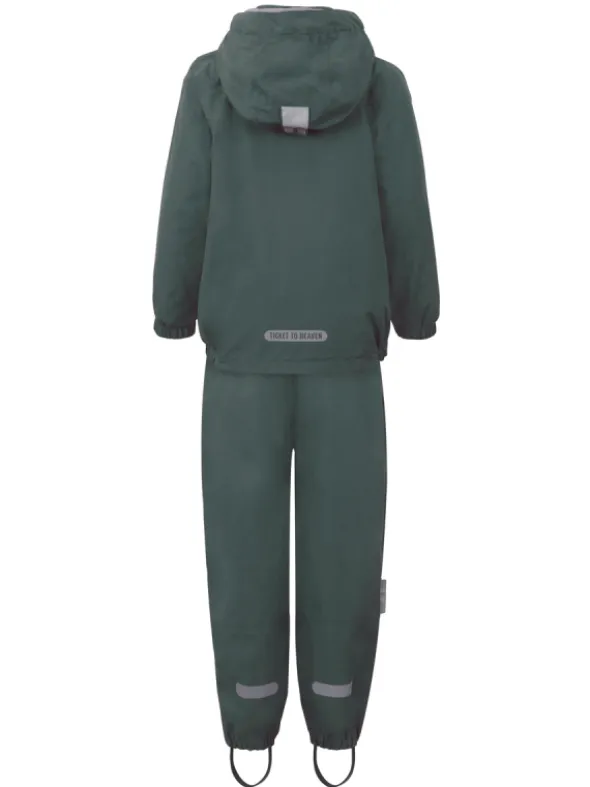 T2HPlain rain set with fleece, green koko98