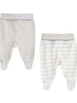Vauvan housut, umpinaiset kärjet 2-PACK, harmaa | BOLEY