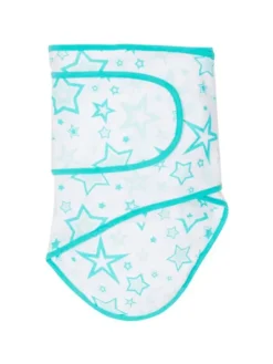 Vauvan kapalo, tähdet, turkoosi reuna | MIRACLE BLANKET