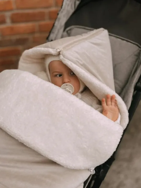 Vauvan talvi lämpöpussi jossa lampaantalja, beige