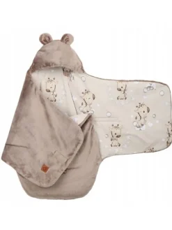 Vauvan turvakaukalon lämpöpussi – Beige velvet and giraffes