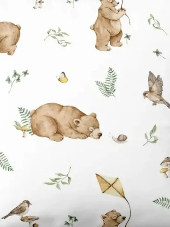 Vauvapesä, bears velvet beige