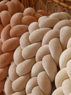 Velvet Palmikko reunasuoja pinnasänkyyn ja juniorisänkyyn - Beige