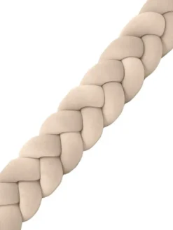 Velvet Palmikko reunasuoja pinnasänkyyn ja juniorisänkyyn - Beige