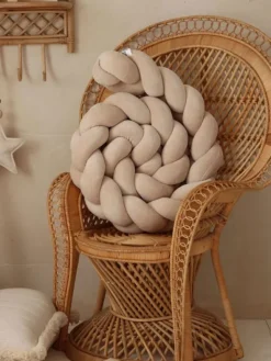 Velvet Palmikko reunasuoja pinnasänkyyn ja juniorisänkyyn - Beige