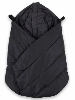Voksi Carrier Cover – Kantorepun lämmin tuulisuoja vauvalle, Black