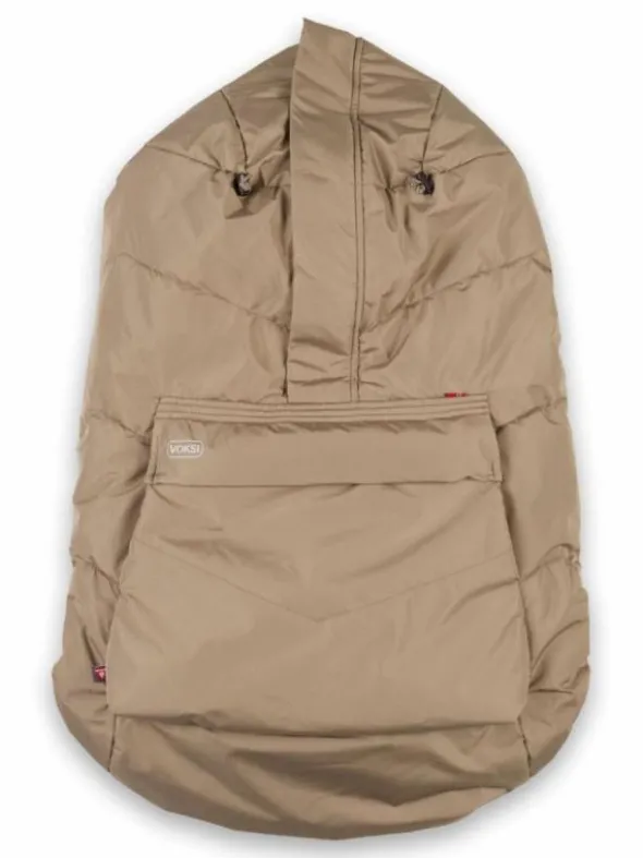 Voksi Carrier Cover – Kantorepun lämmin tuulisuoja vauvalle, Dark Sand