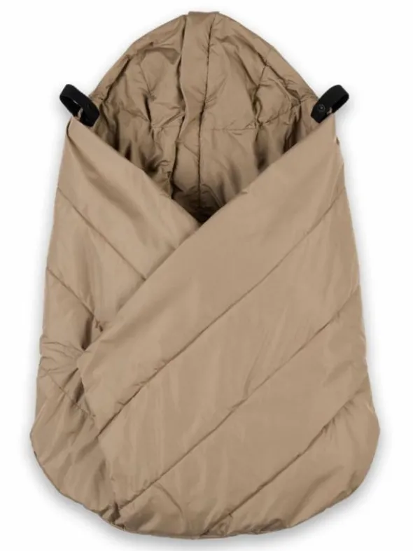 Voksi Carrier Cover – Kantorepun lämmin tuulisuoja vauvalle, Dark Sand