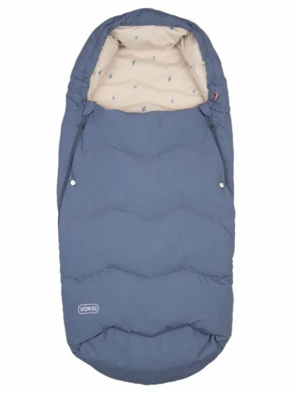 VOKSI - Explorer vauvan isompi untuvalämpöpussi, Stone Blue